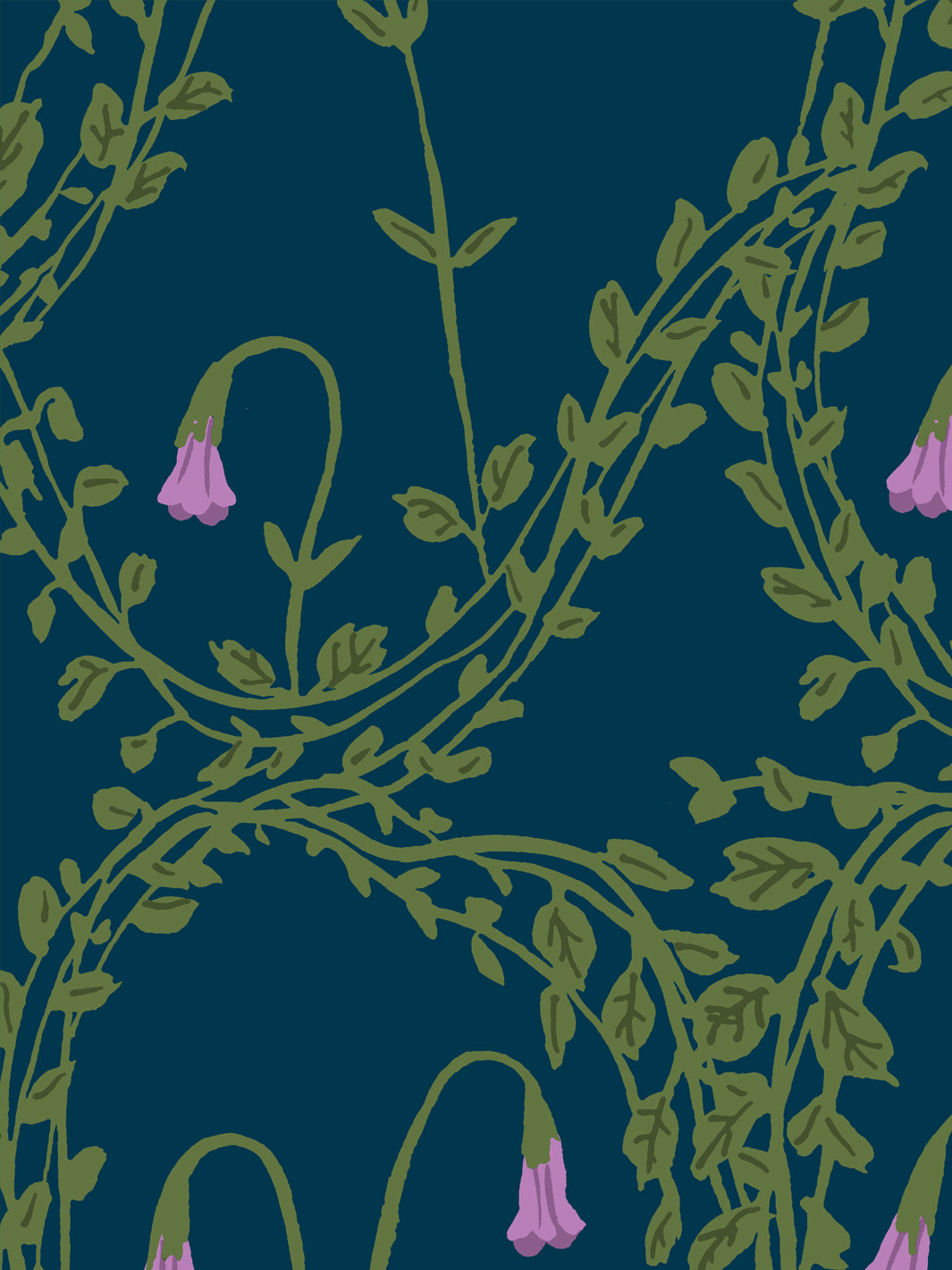 Linnea Navy Blue Wallpaper by Sarah Jessica Parker - Elegant Home Decor for Living Room & Bedroom