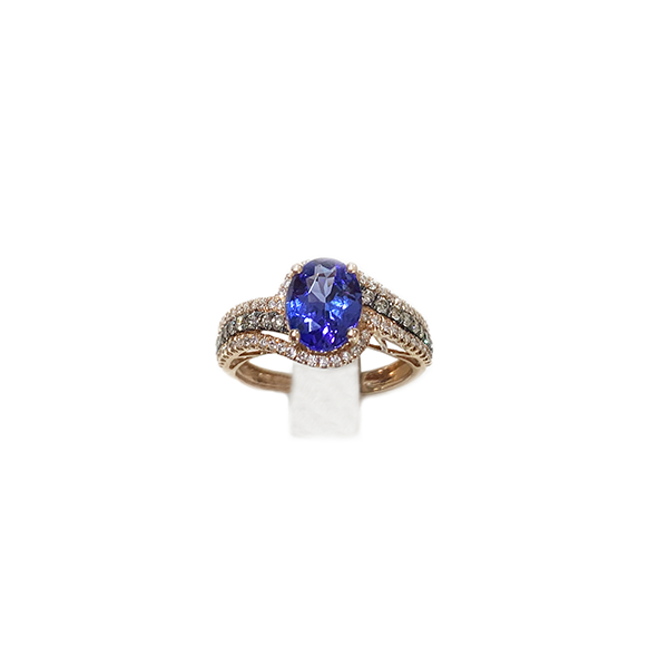 14K Rose Gold Tanzanite Ring for Women - Genuine Tanzanite Gemstone Jewelry, Dainty Stackable Ring, Perfect for Engagement, Anniversary & Special Occasions