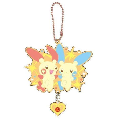 Pokemon Kirakira Glitter Jewel Rubber Mascot Keychain - Cute Anime Keyring for Backpacks, Bags & Gifts | Pokemon Collectible Accessory for Fans