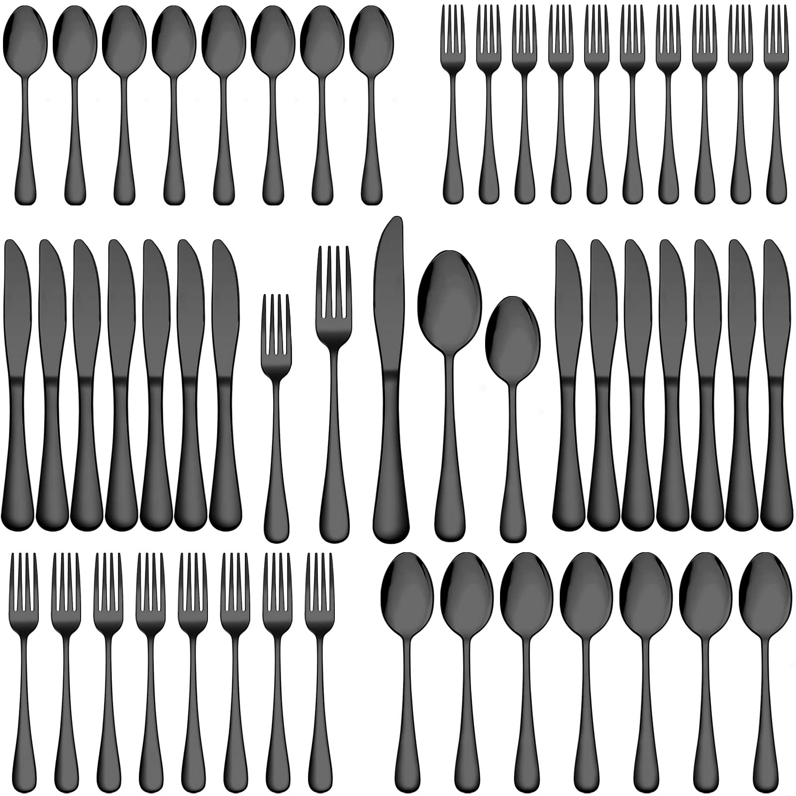 Premium Wildone 60-Piece Stainless Steel Flatware Set - Service for 12 with Knives, Forks & Spoons - Mirror Polished & Dishwasher Safe Cutlery for Restaurants, Weddings & Dinner Parties