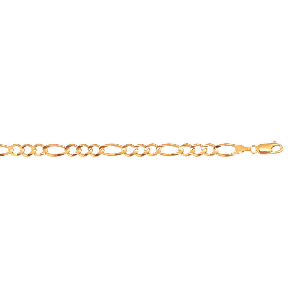 10K Gold 5.3mm Figaro Chain Necklace for Men - Durable Solid Gold Italian Link Chain - Perfect for Everyday Wear, Gifts & Special Occasions