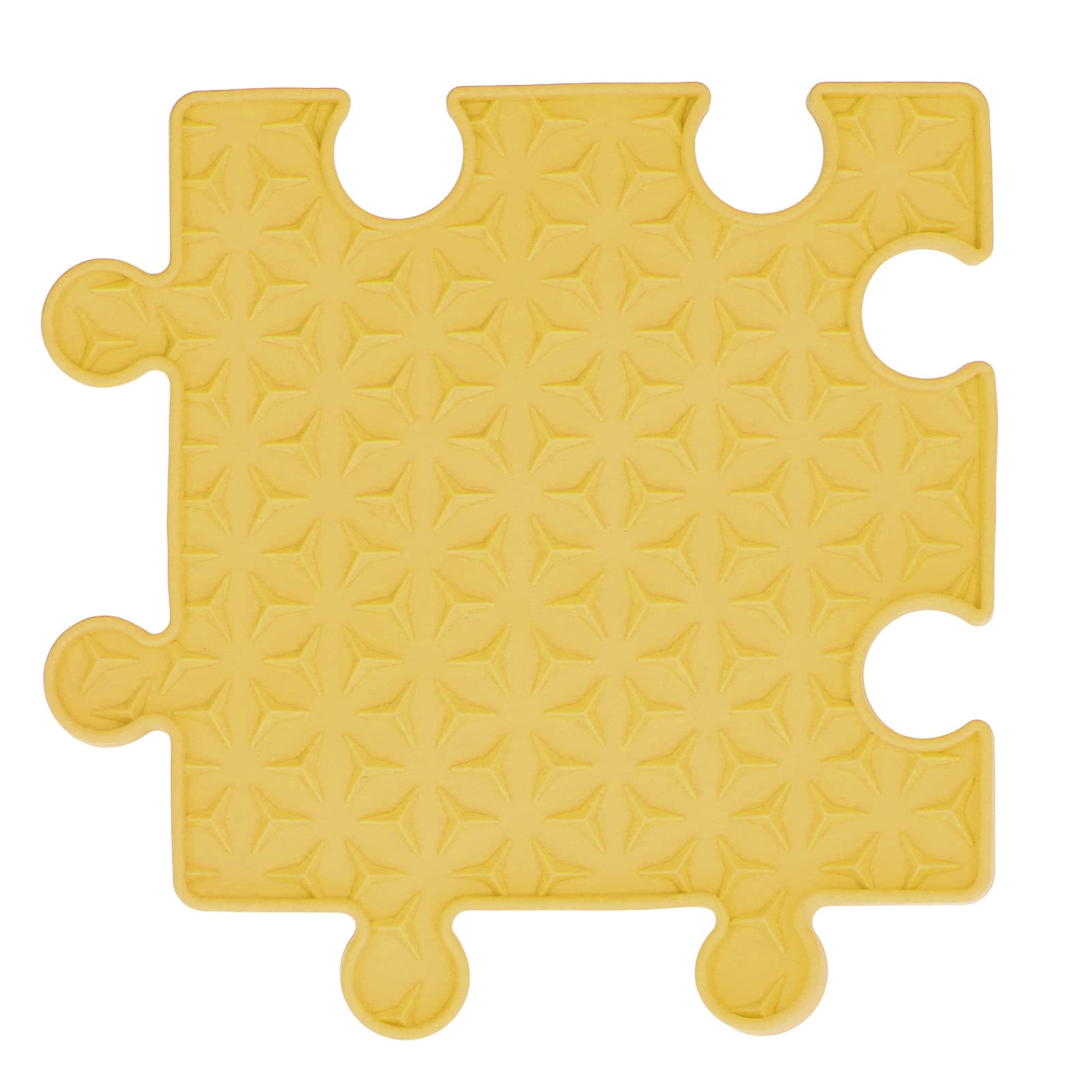 Jopwkuin Slow Feeder Licking Mat for Dogs - Anxiety Relief & Teeth Protection, Interactive Puzzle Feeder to Slow Down Eating (Yellow) - Perfect for Mealtime Enrichment & Stress Relief