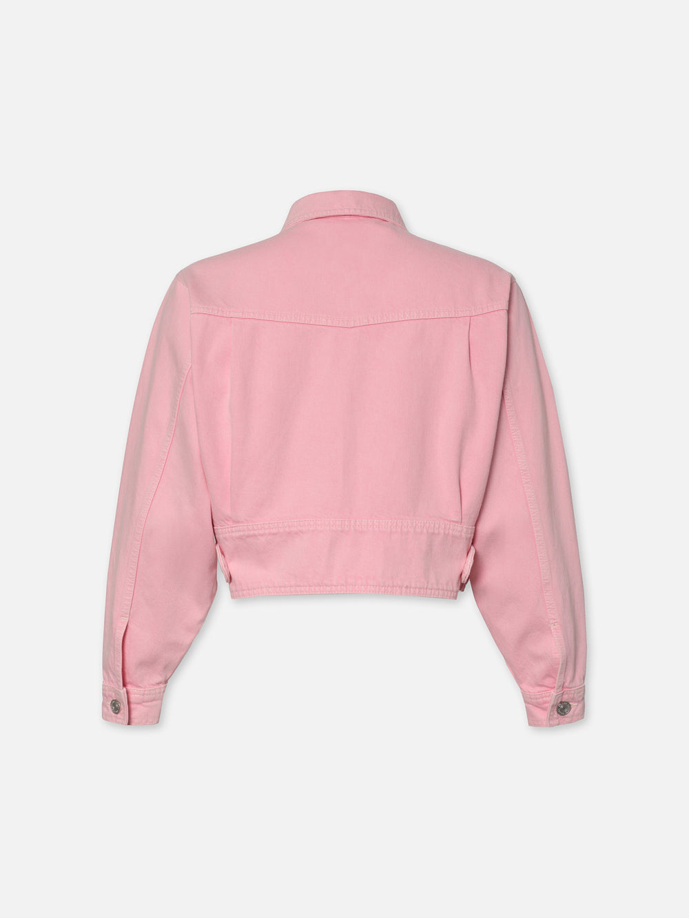 Women's Heart Embroidered Denim Jacket - Washed Dusty Pink Vintage Style | Perfect for Casual Outfits, Date Nights & Spring Layering