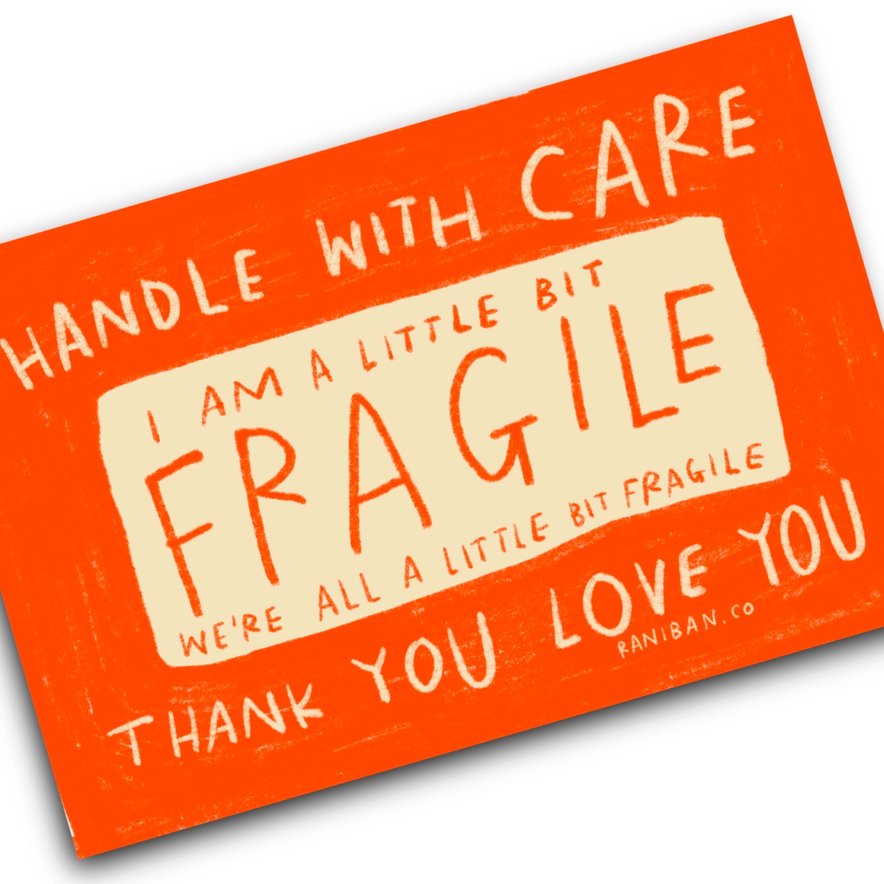 Waterproof Vinyl Mental Health Reminder Sticker - Fragile Handle with Care Decal for Laptops, Water Bottles & Journals (3 Inch) - Perfect for Self-Care, Therapy Tools & Emotional Support Accessories
