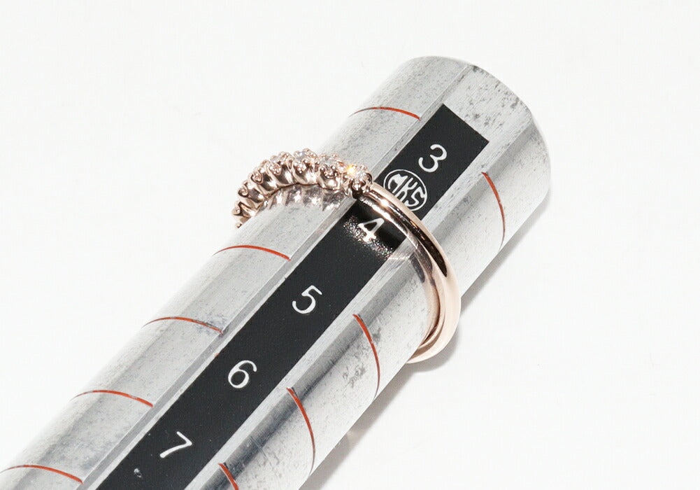4℃ K10PG Diamond Pinky Ring - Elegant 14K Rose Gold Pinky Ring with Genuine Diamonds for Women | Perfect for Parties, Weddings & Special Occasions