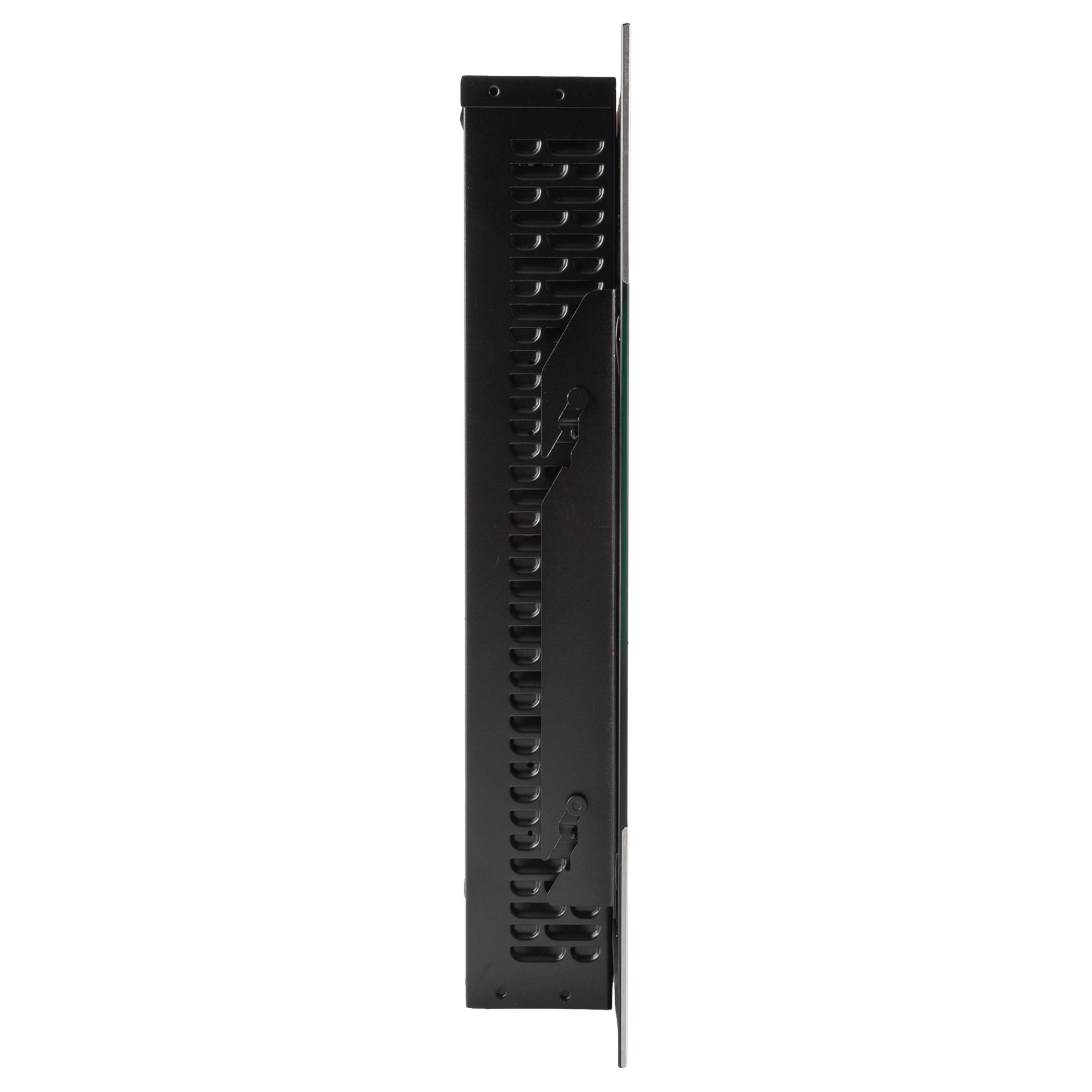 36-Inch Wall Mounted Electric Fireplace - Modern Stainless Steel Fireplace Heater with Remote Control, Adjustable Flame & Temperature, Floor Stand - Perfect for Living Room, Bedroom & Office Decor