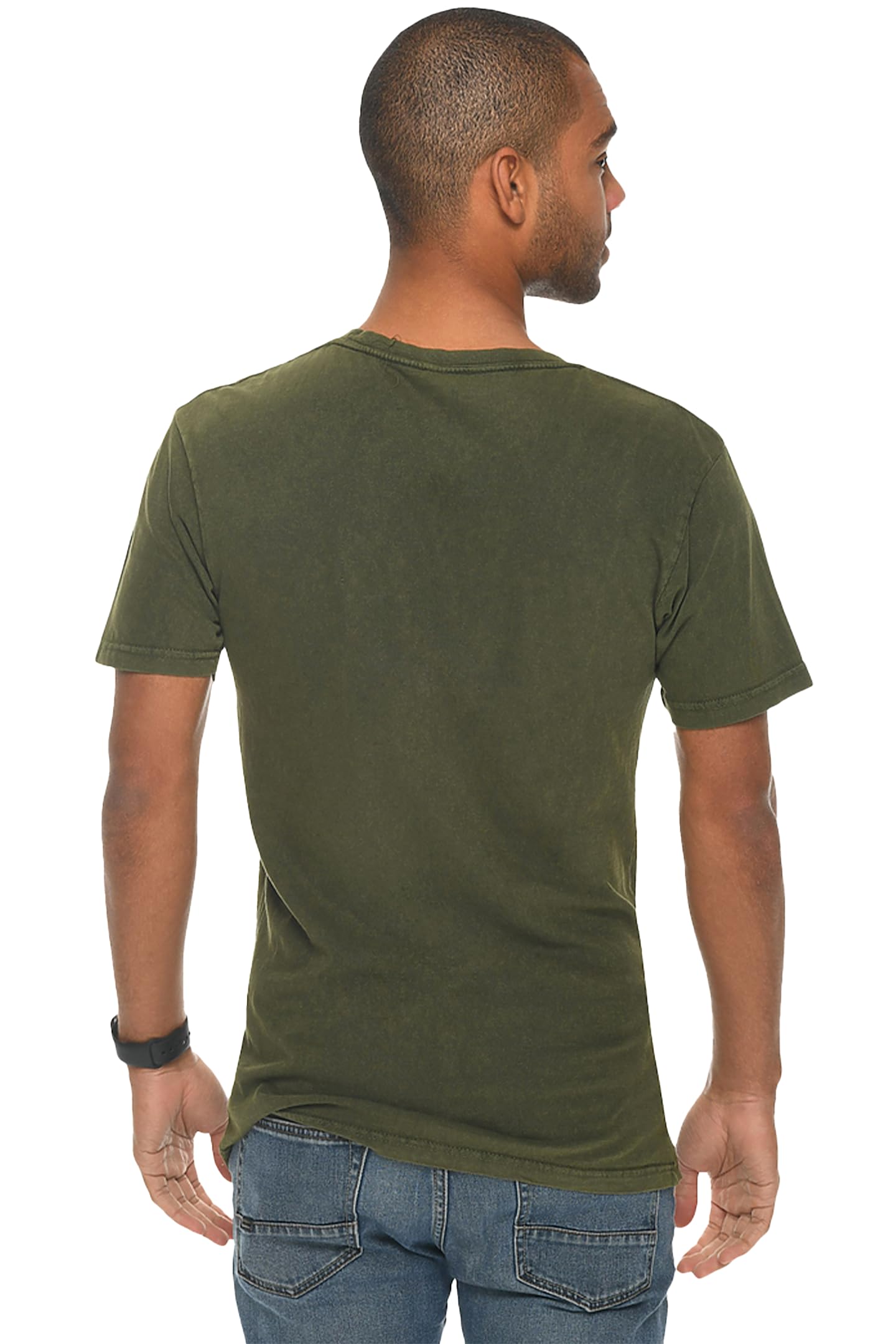 Vintage Distressed T-Shirt for Men - Faded Mineral Wash Hipster Style Tee | Casual Wear, Street Fashion & Everyday Outfits
