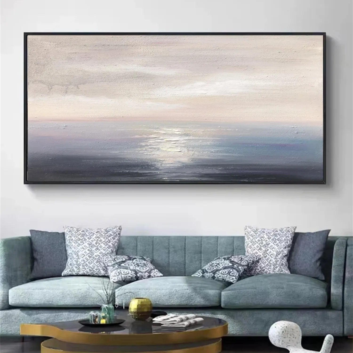 Ocean and Sky Painting #OS 171 - Stunning Seascape Wall Art for Home & Office Decor - Perfect for Living Room, Bedroom or Beach House