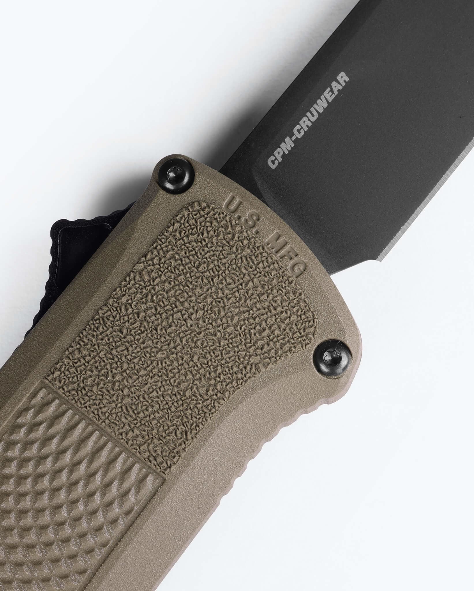 Shootout® Ranger Green Grivory® Drop Point Tactical Knife - Outdoor Survival, Hunting, Camping & EDC Gear