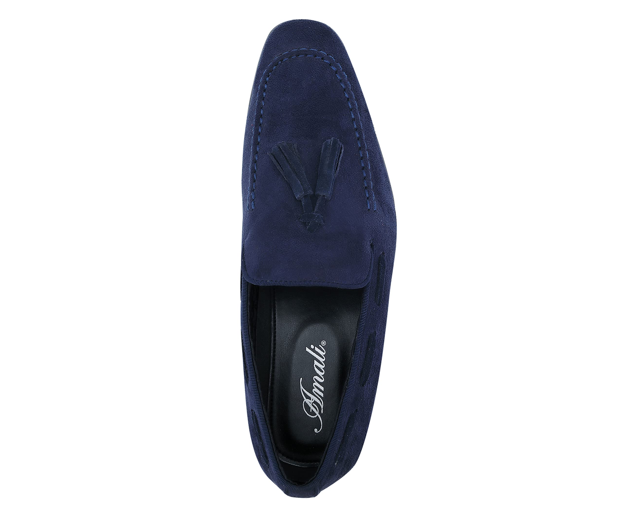 Amali Heath Men's Dress Shoes with Gunmetal Horn Tassels - Luxurious Velvet Formal Loafers - Original Smoking Slippers for Men | Perfect for Weddings, Business Meetings & Evening Events