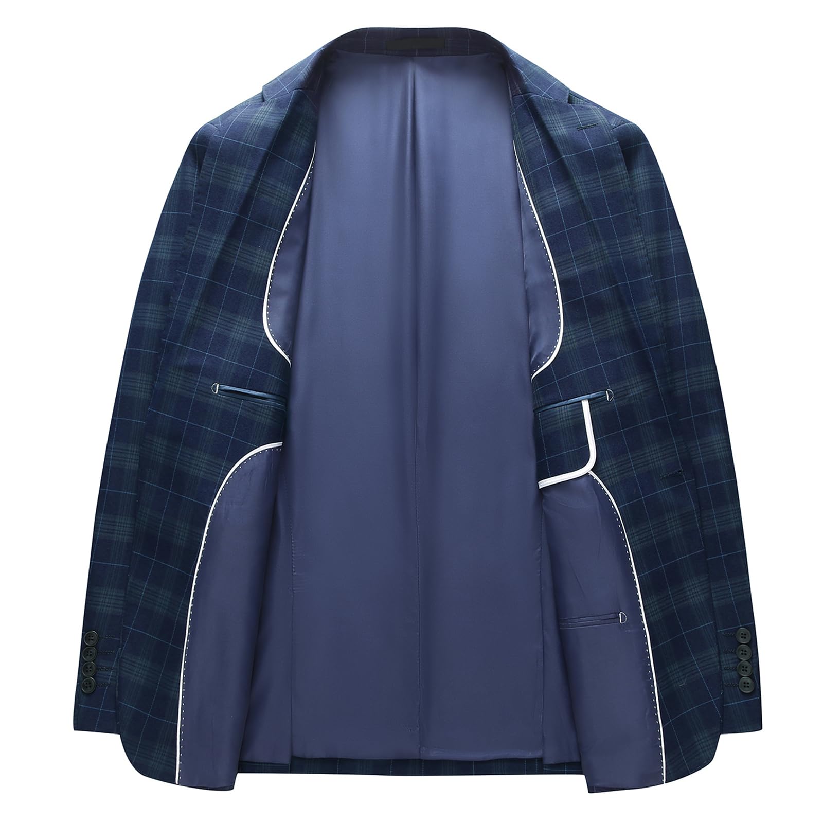 Men's Slim Fit Lightweight Plaid Blazer Jacket - Casual Checkered Sport Coat for Business & Wedding - Perfect for Office, Date Night & Formal Events