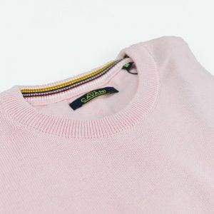 Cavani Men's Pink Knit Crewneck Sweater - Soft Casual Pullover for Fall & Winter | Perfect for Office, Dating & Holiday Outfits