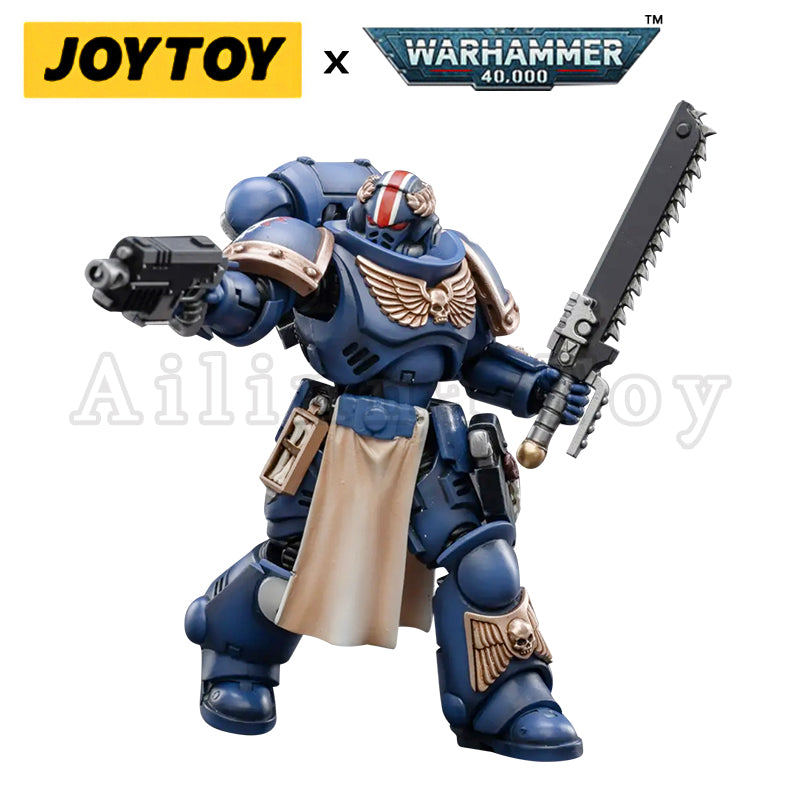1/18 JOYTOY Warhammer 40K Ultramarines Primaris Lieutenant Horatius Action Figure - Collectible Miniature for Tabletop Gaming & Display