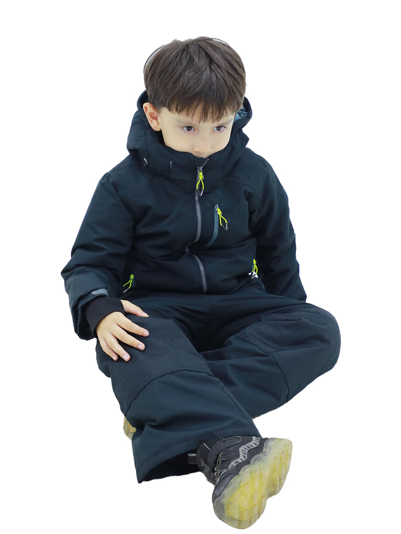 OLIVER Boys Snowsuit - Detachable Hooded Ski Jacket & Pants Set for Extreme Cold Weather - Waterproof Winter Snowsuit for Kids Outdoor Activities, Skiing, Snowboarding & Sledding
