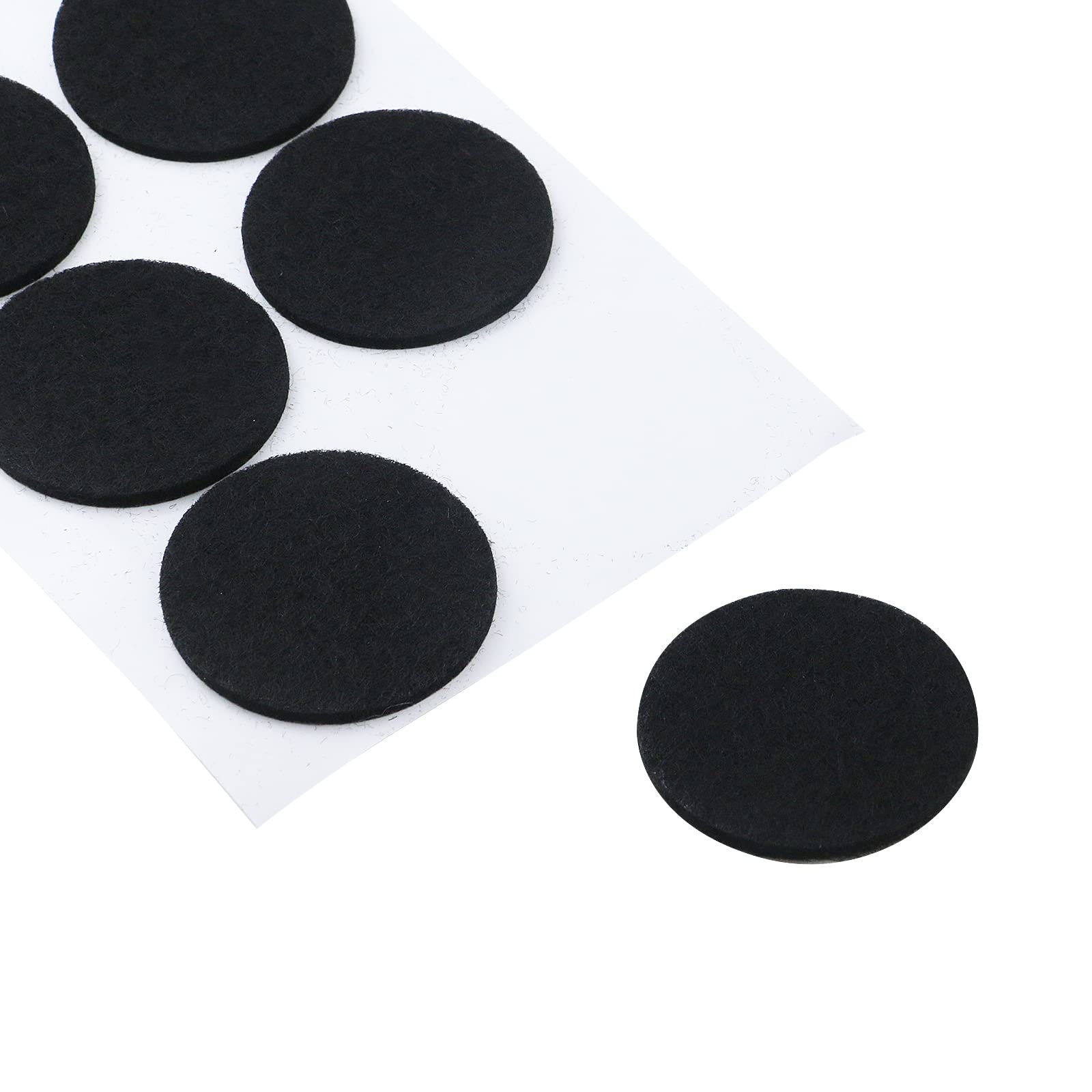 Antrader 1.5 Inch Self-Adhesive Felt Pads for Furniture - 48 Pack Black Round Felt Floor Protectors for Wood Floors, Tables, Chairs - Prevent Scratches & Noise - Perfect for Hardwood, Laminate, Tile Floors in Home & Office