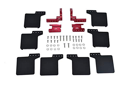 1/10 Scale RC Mud Flaps for Axial SCX10 III Jeep Wrangler AXi03007 & Gladiator AXi03006 - 50pc Red Set - Off-Road Crawler Accessories for Realistic Jeep Simulation