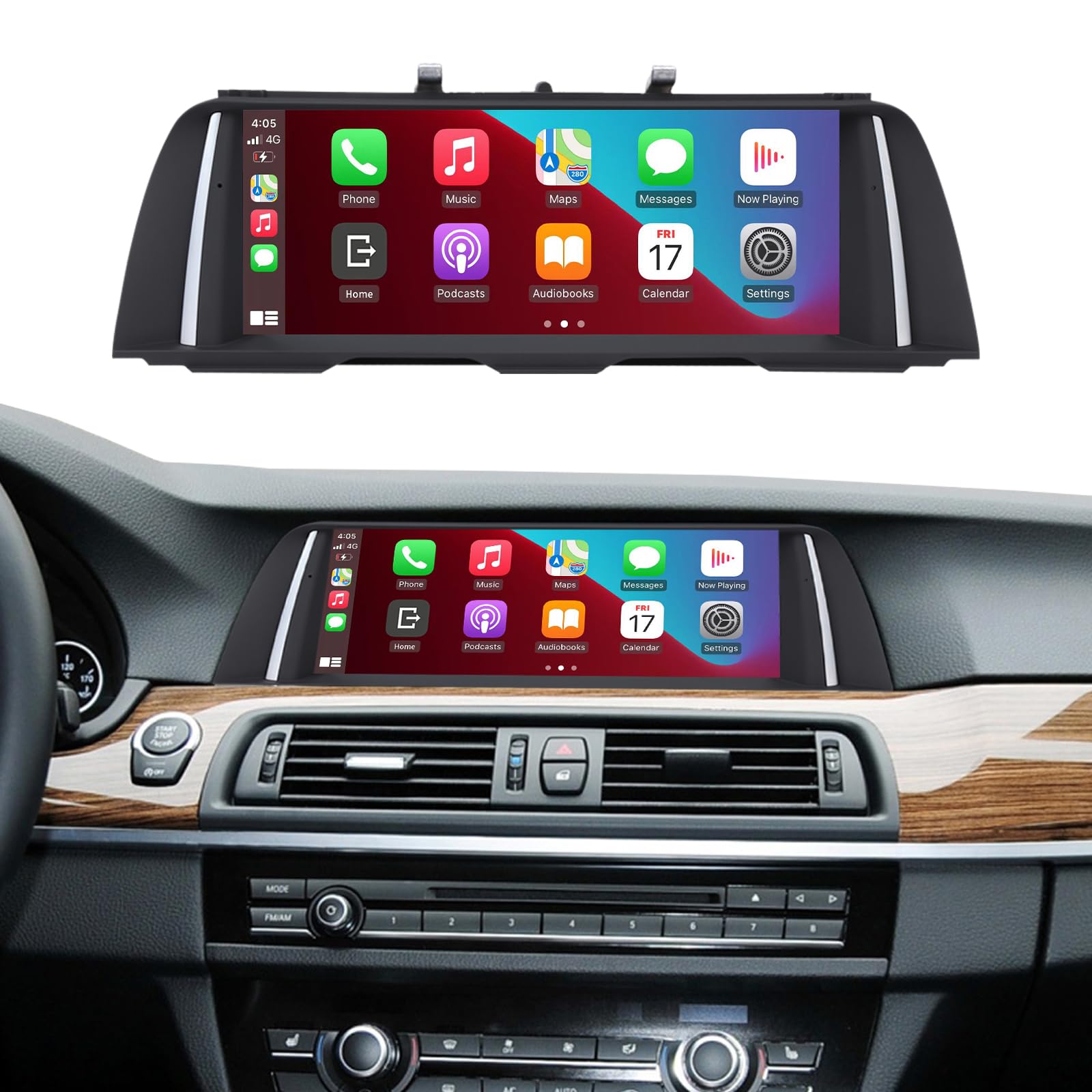 10.25 Inch BMW 5 Series F10 F11 F18 Car Stereo (2012-2016) | NBT System Touchscreen Radio with Wireless CarPlay, Android Auto & Mirrorlink | Built-in DSP | Perfect for In-Car Entertainment & Navigation