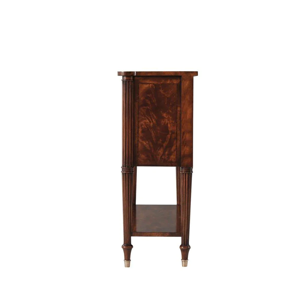 Almack's Flame Veneered Sideboard - Elegant Wooden Buffet Cabinet for Dining Room, Living Room & Entryway Storage