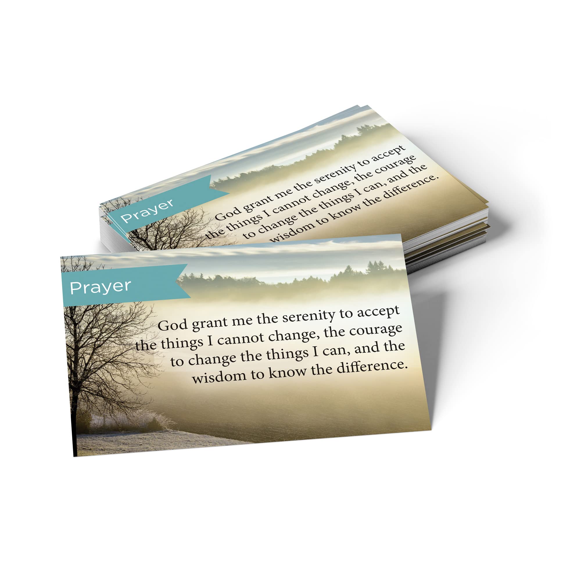 Pass It On Scripture Cards - Serenity Prayer, Pack of 25 Inspirational Bible Verse Wallet Cards for Devotional, Bible Study & Memorization - Small Christian Encouragement Cards for Church, Bible Study Groups & Personal Reflection
