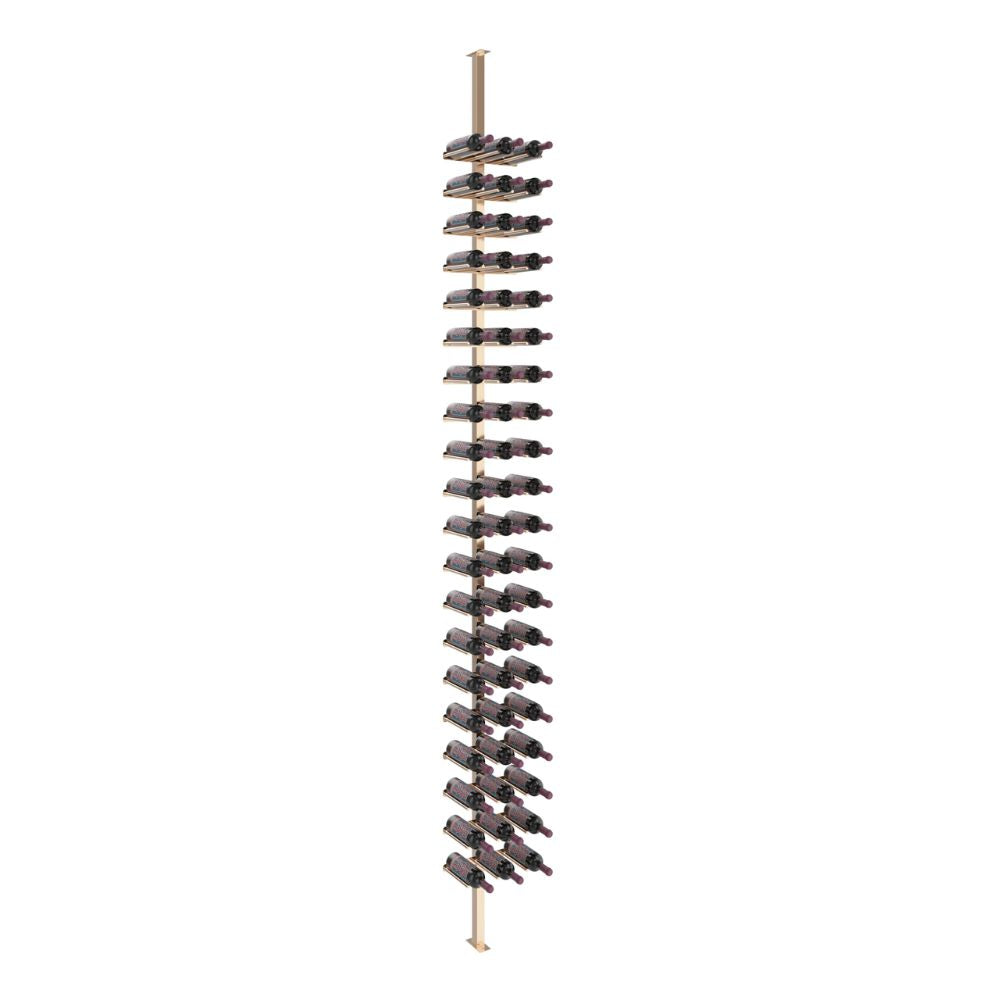 Vino Rails 60 Bottle Single-Sided Floor-to-Ceiling Wine Rack Post Kit - Sturdy Metal Wine Storage for Home, Restaurant, or Wine Cellar Organization