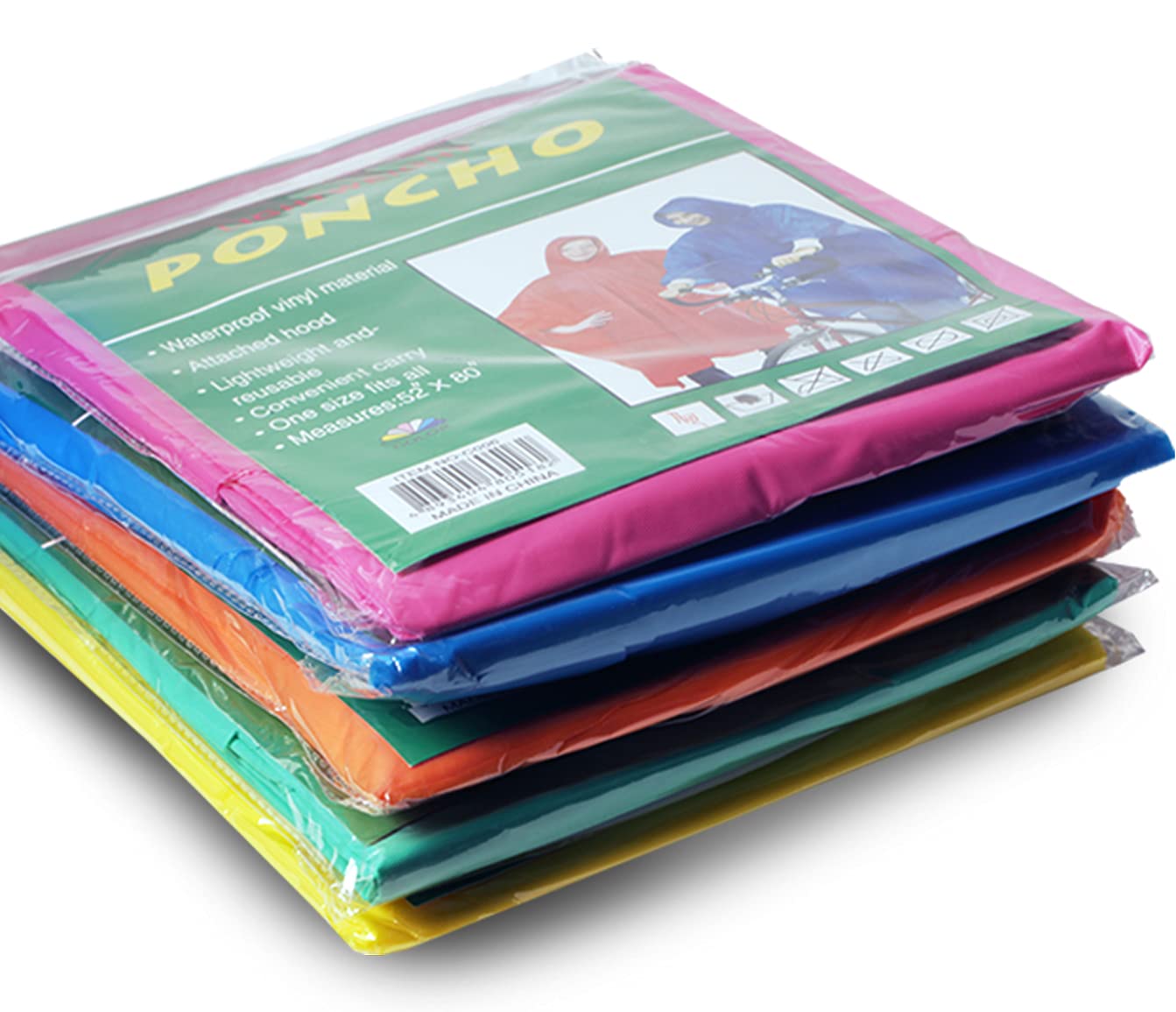 Waterproof Disposable Rain Ponchos for Adults with Hood - Emergency Raincoat Bulk Wholesale - Perfect for Outdoor Events, Camping, Hiking & Emergency Preparedness