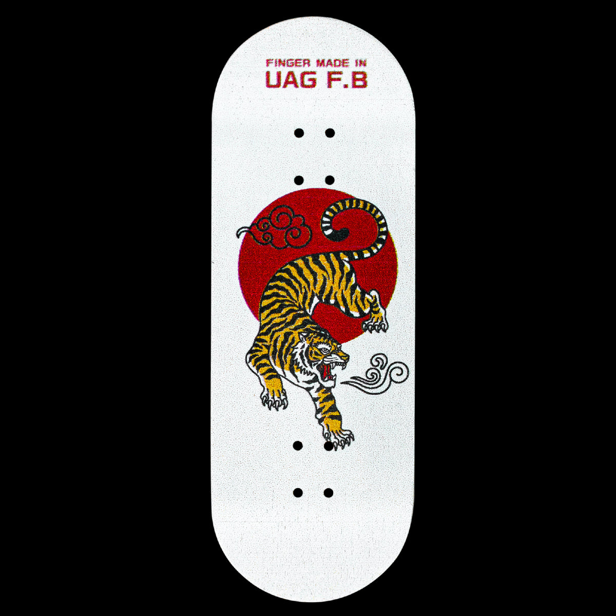 UAG Professional Fingerboard Deck - Tiger Graphic Design | Perfect for Skateboard Tricks, Collectibles & Gifts for Skateboard Enthusiasts