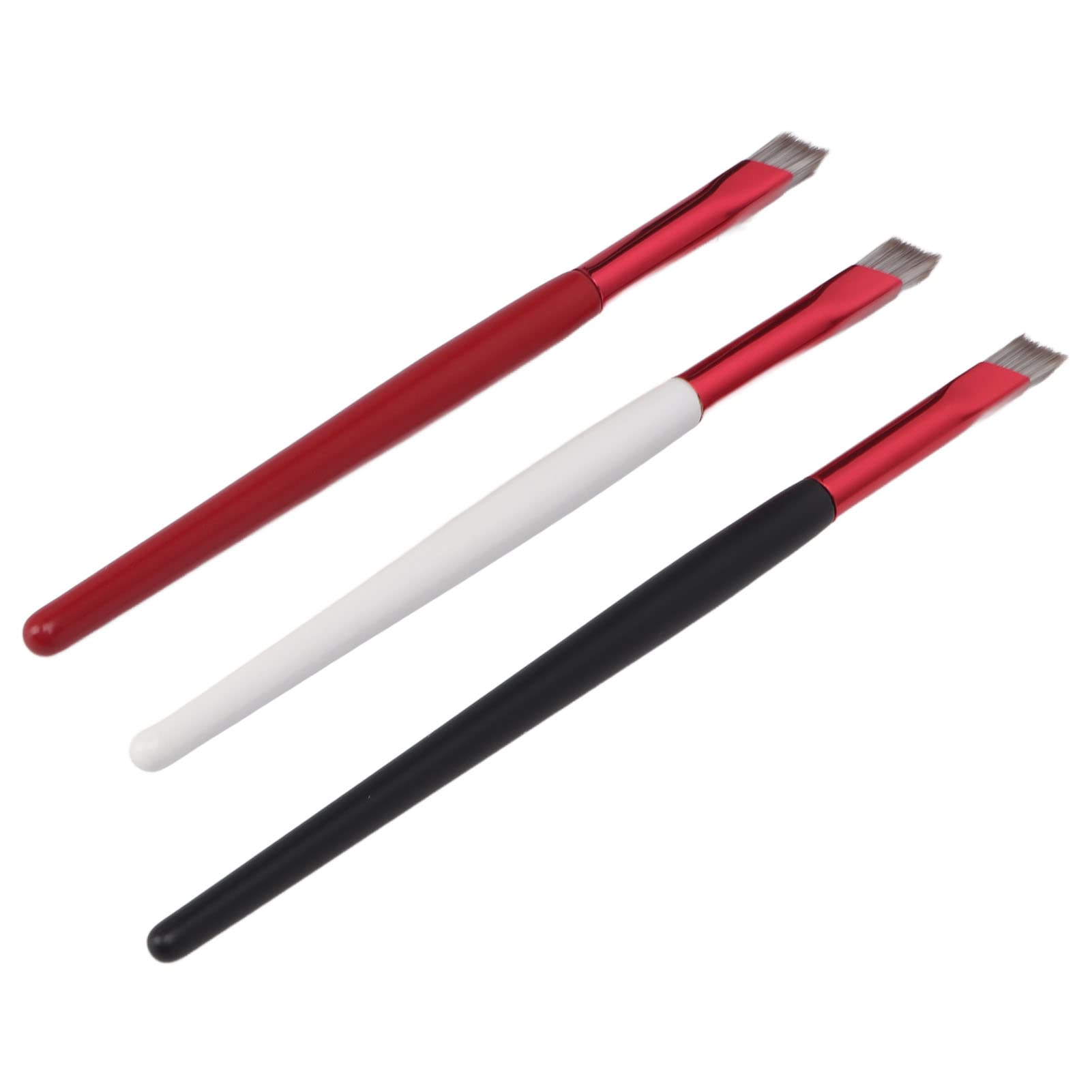 Professional Angled Brow Brush Set - 3pcs for Perfect Eyebrow Shaping & Hairline Definition | Ideal for Makeup Artists, Salon Use & Home Beauty Routines
