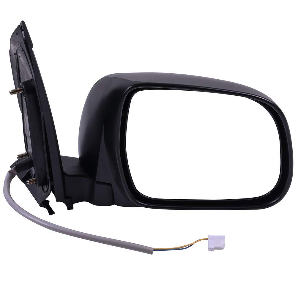 SCITOO Right Side View Mirror for 2004-2010 Toyota Sienna - Manual Folding Non-Heated Passenger Side Replacement Mirror (Black, Part# TO1321201) | Durable Exterior Mirror for Safe Driving & Parking Assistance