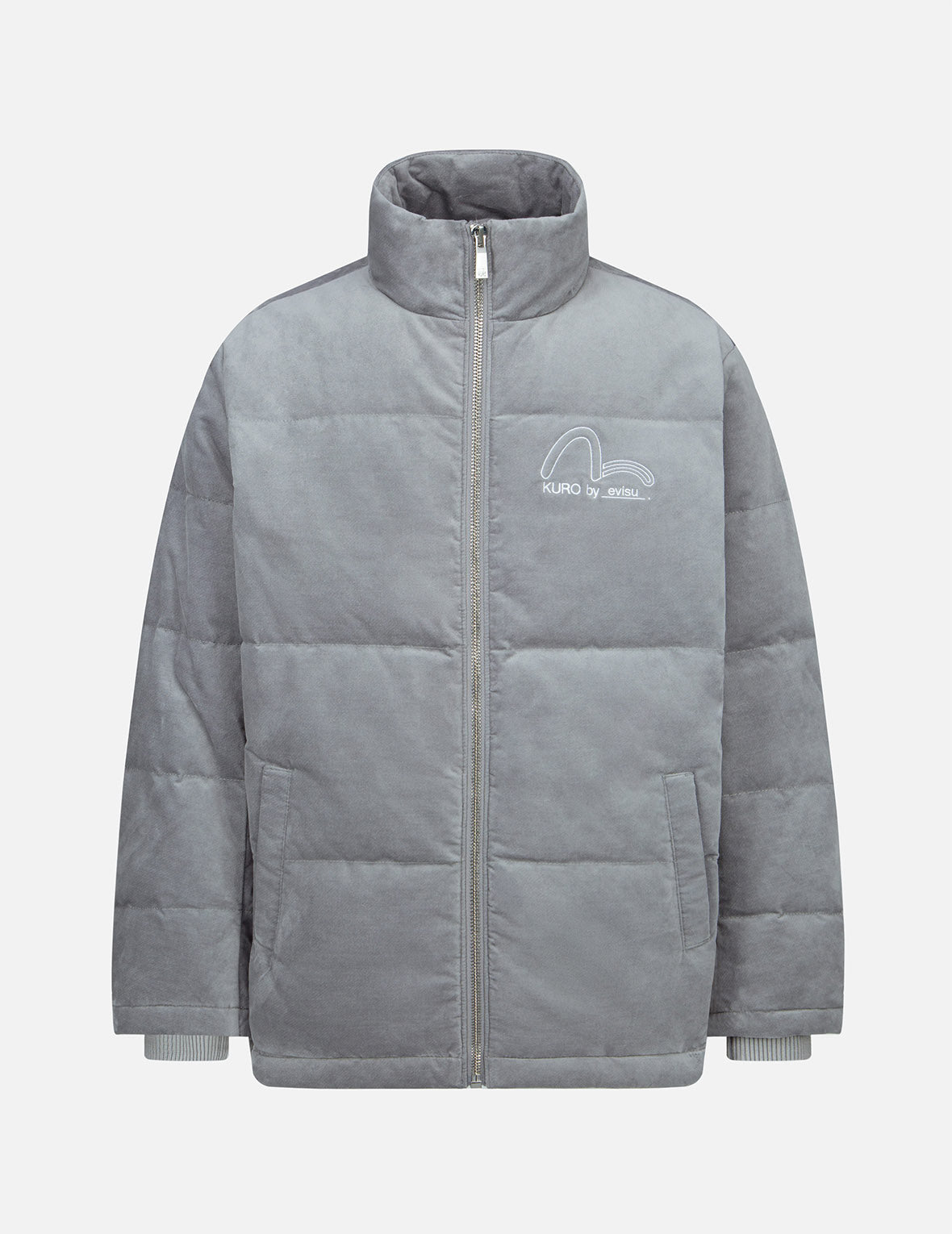 Stylish Seagull & Slogan Embroidered Velvet Down Jacket for Women - Warm Winter Coat with Unique Design - Perfect for Outdoor Activities, Travel & Casual Wear
