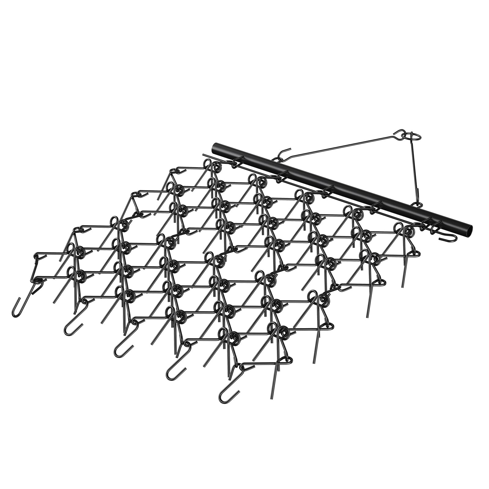 VEVOR 4'x5.6' Drag Chain Harrow with 69 Teeth - Heavy Duty ATV/UTV Tractor Attachment for Lawn Care, Soil Preparation, Seeding & Landscaping - Perfect for Sod Prepping, Yard Leveling & Gravel Driveway Maintenance (Black)
