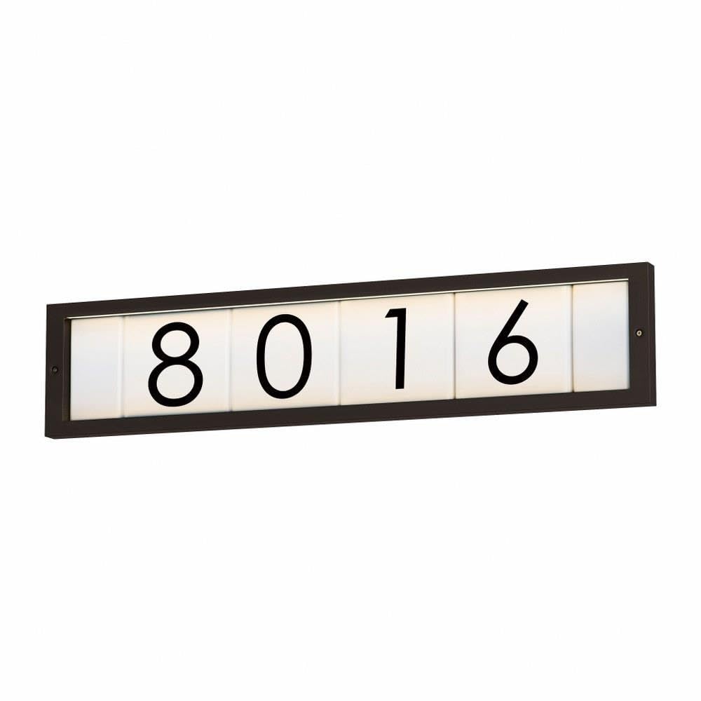 25 Inch 5.5W 2 LED Outdoor Address Frame - Black Finish House Number Sign for Front Door, Porch & Mailbox - Weatherproof & Energy Efficient Lighting