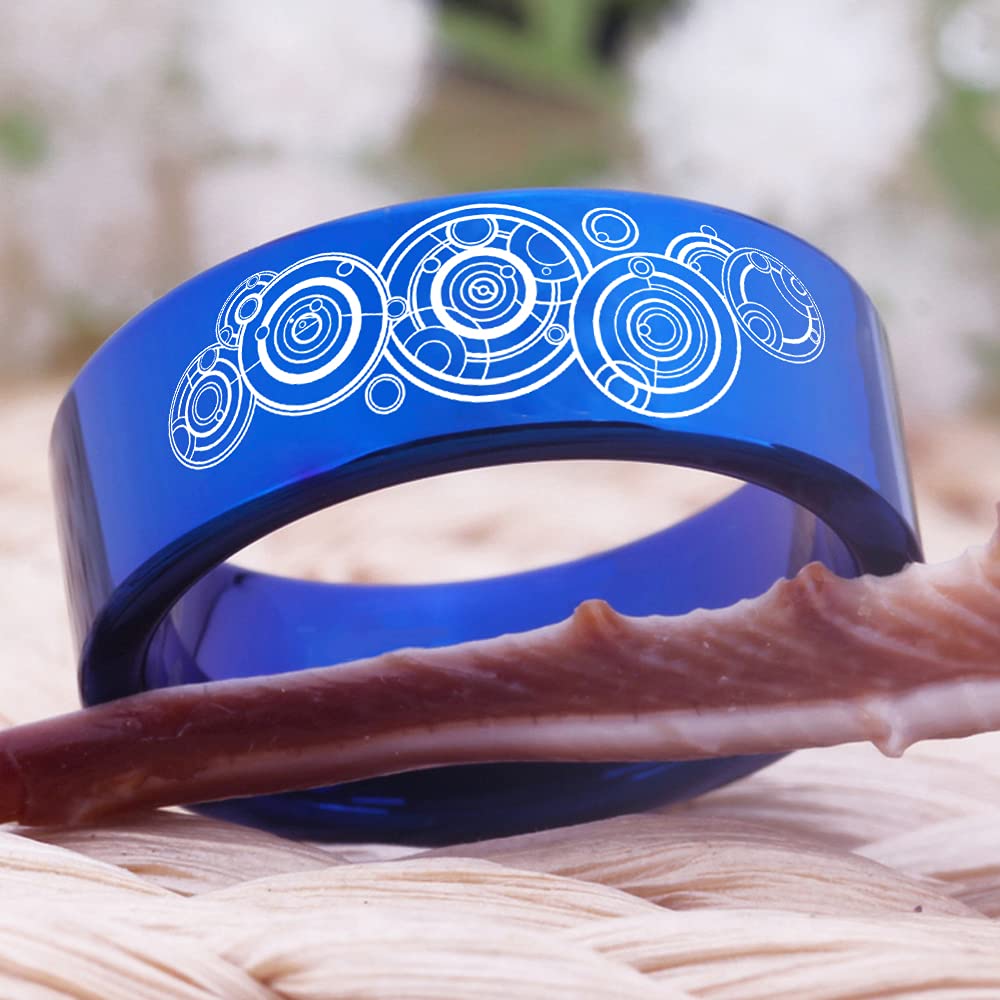 Doctor Who CLOUD DANCER Tungsten Carbide Wedding Ring for Men & Women - Custom Engraved Engagement Band - Perfect for Sci-Fi Fans & Couples