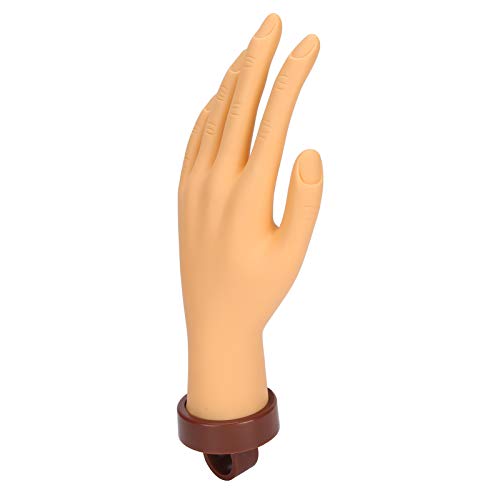 Professional Nail Art Mannequin Hand - Bendable PVC Practice Hand for Nail Salon & Home Use - Perfect for Nail Tech Training, DIY Nail Art Practice, and Salon Display