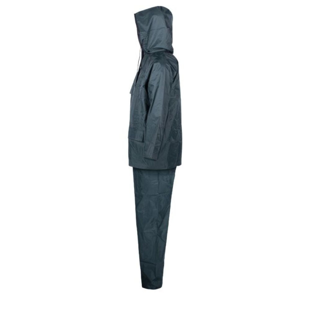 Terra Men's 3-Piece Waterproof Rain Suit - Green Outdoor Jacket & Pants Set for Hiking, Fishing & Camping Gear (Model 112900)