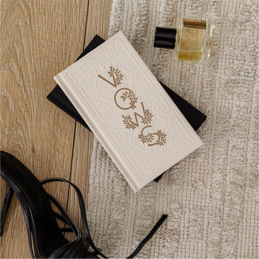 Heirloom Wedding Vow Books - Foil Accents & Hand-Drawn Illustrations for Ceremonies