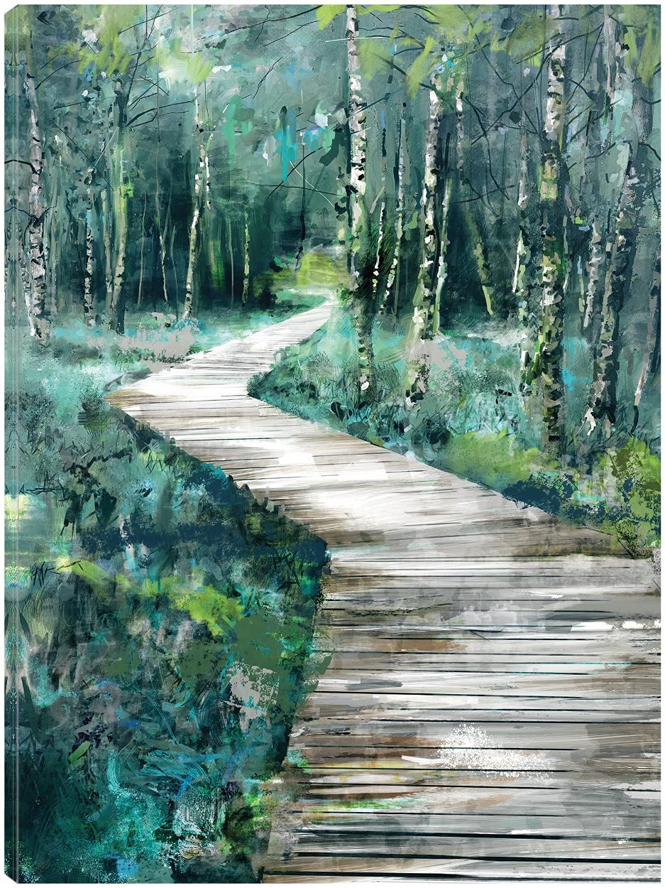 Fine Art Canvas Wall Decor - Le Sentier by Artist Studio Arts - 42x56 Inches - Ready to Hang - Perfect for Living Room, Bedroom, Office & More - Enhance Your Home, Bar or Dining Space with Elegant Canvas Art