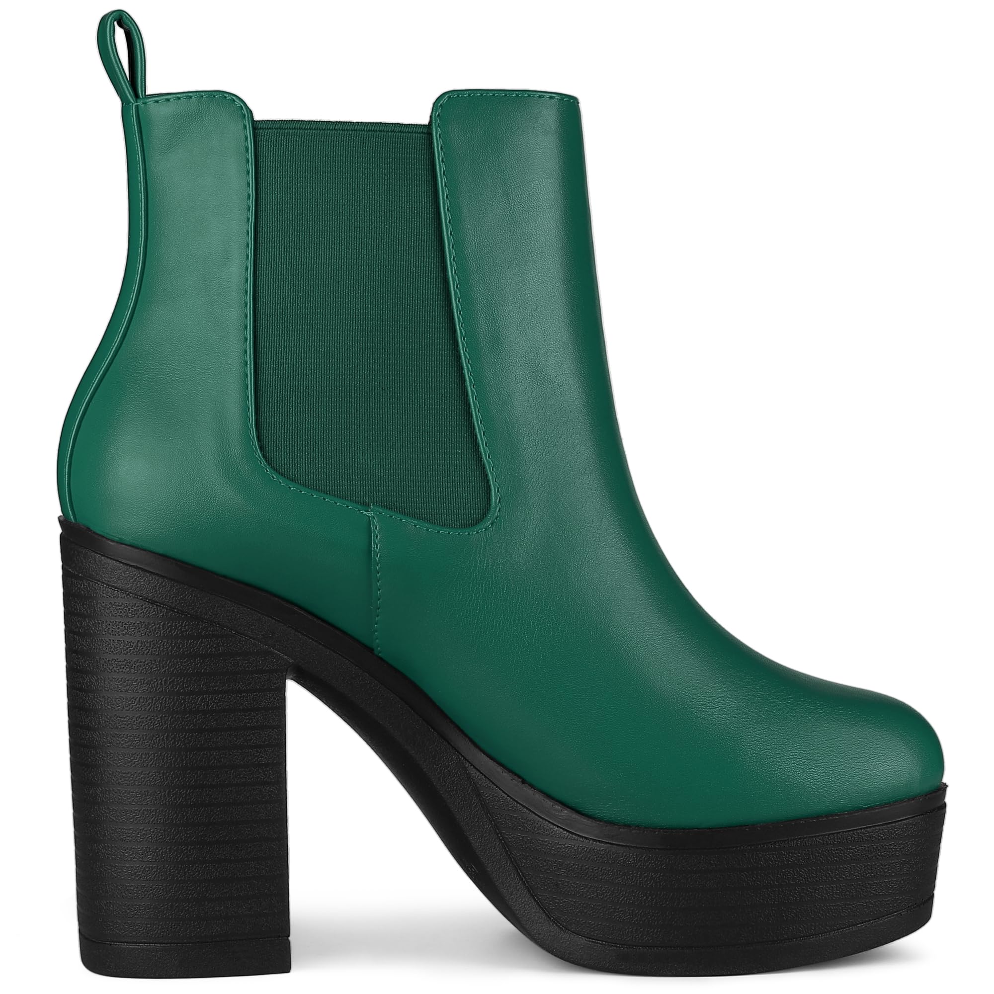 Allegra K Women's Platform Chunky High Heel Chelsea Ankle Boots - Stylish & Comfortable for Work, Party & Night Out