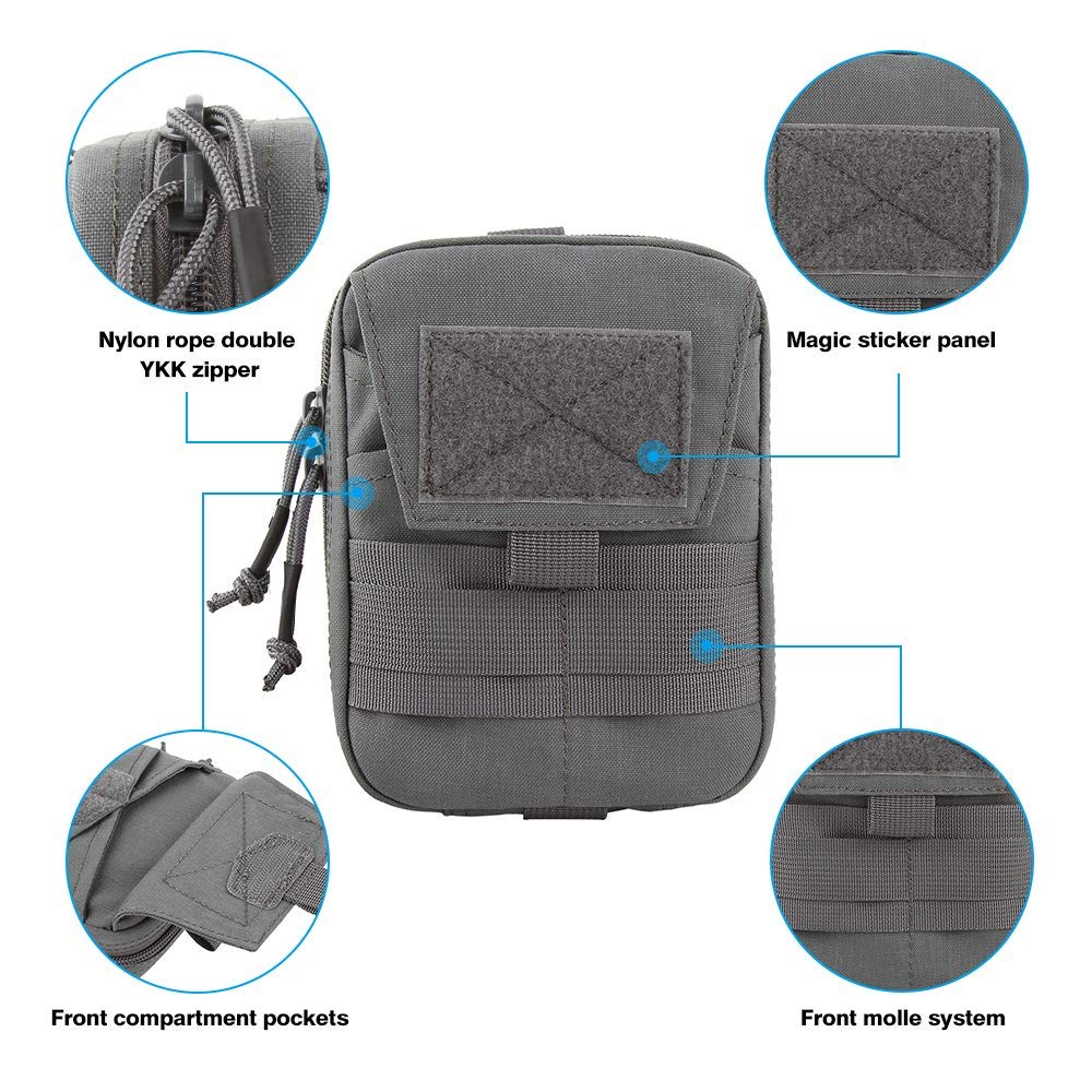 Tactical MOLLE EDC Pouch - Military Grade Admin Pouch for Outdoor Gear & Everyday Carry (EDC) - Perfect for Hiking, Camping, and Tactical Use