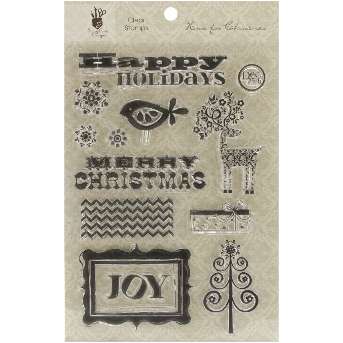 Christmas Clear Acrylic Stamps for Card Making, Scrapbooking & DIY Crafts - Holiday Home Decor Stamps Set
