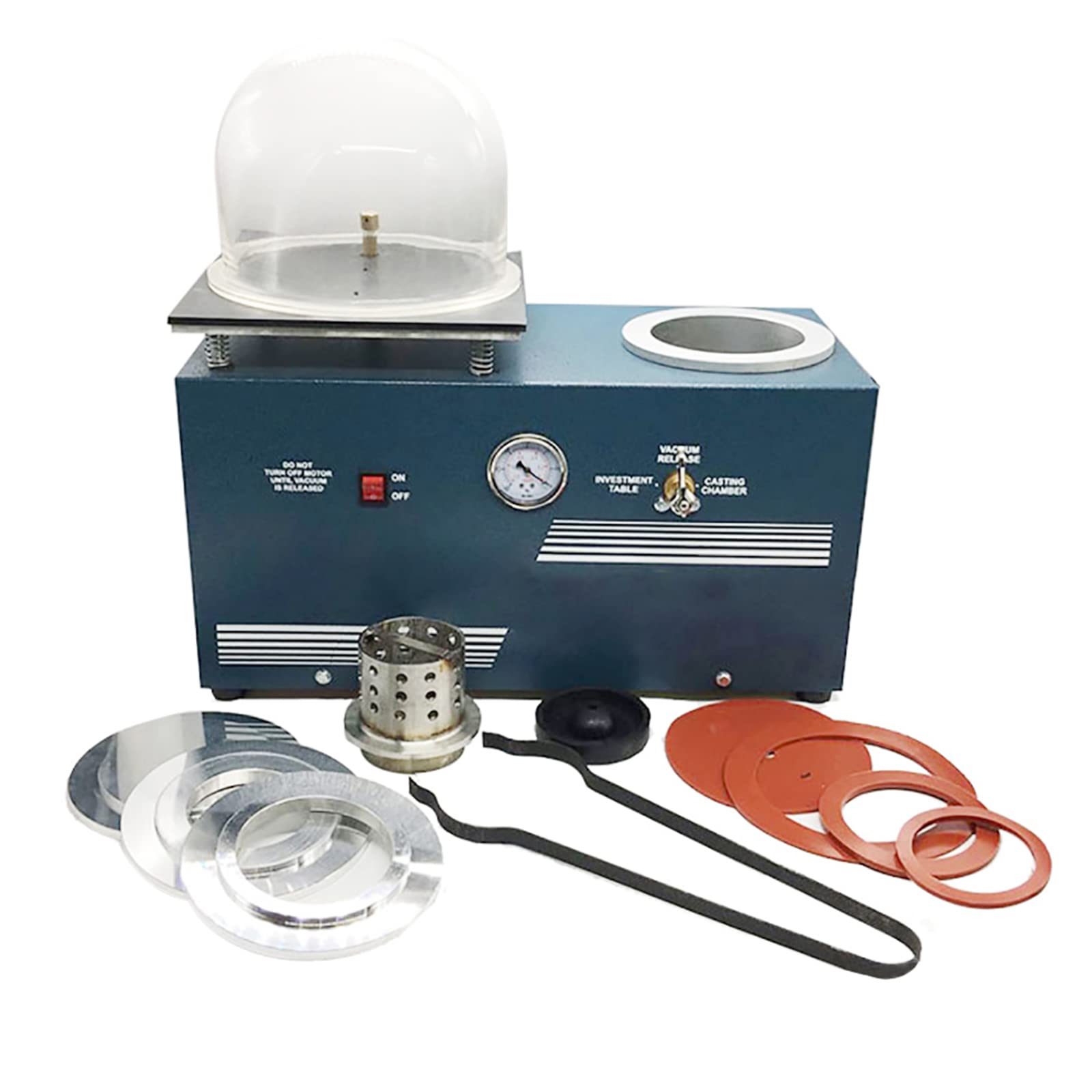 2L 375W Jewelry Vacuum Casting Machine - Lost Wax Casting & Investment Casting Vacuum Suction System for Jewelers (Perfect for Rings, Pendants & Small Metal Crafts)