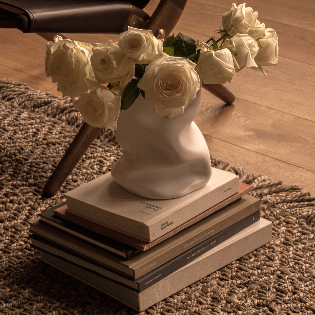 Sofia Tufvasson Collapse Vase - Modern Foldable Ceramic Vase for Home Decor, Office & Wedding Centerpieces