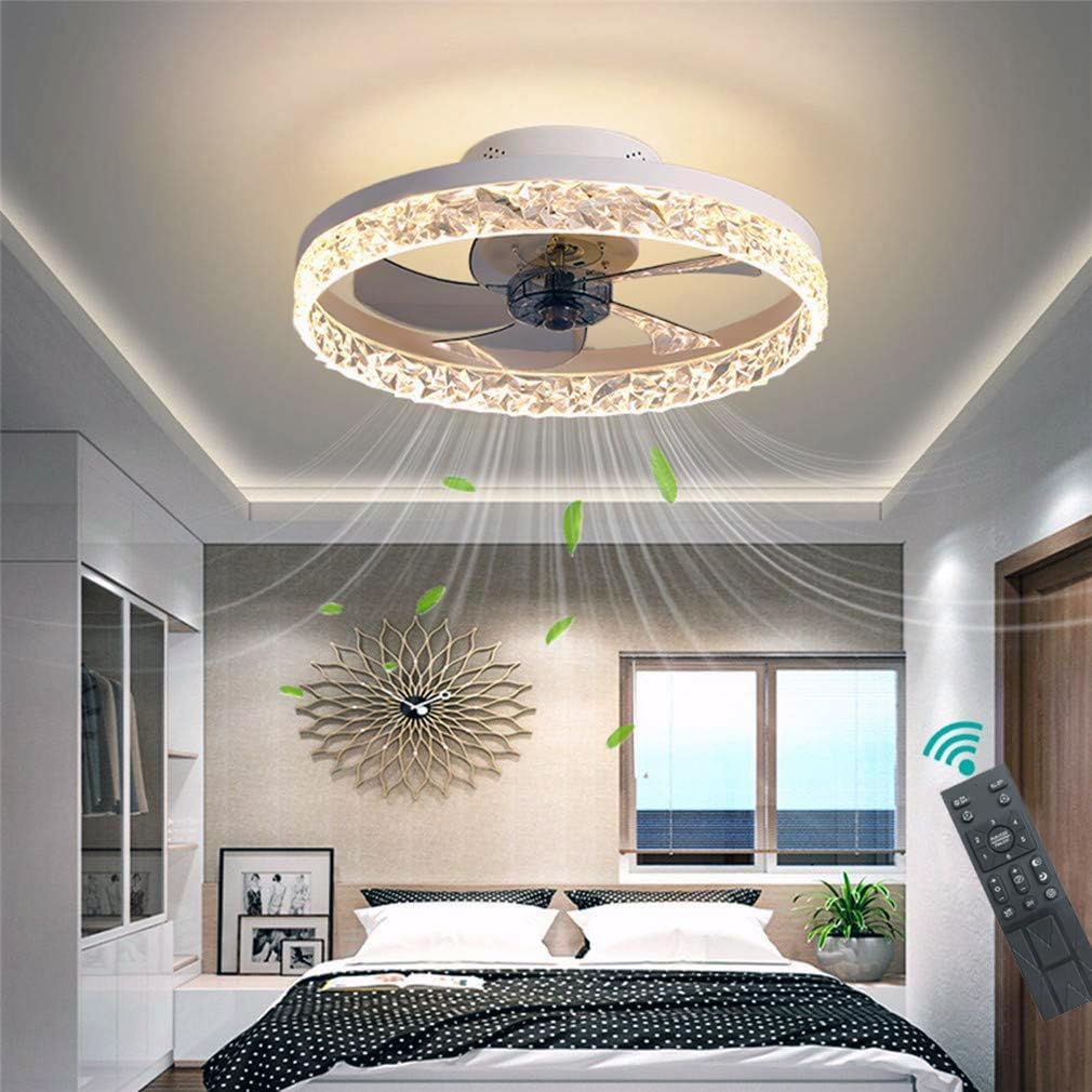 K9 Crystal Ceiling Fan with Remote Control - Dimmable Ultra-Thin 16.5