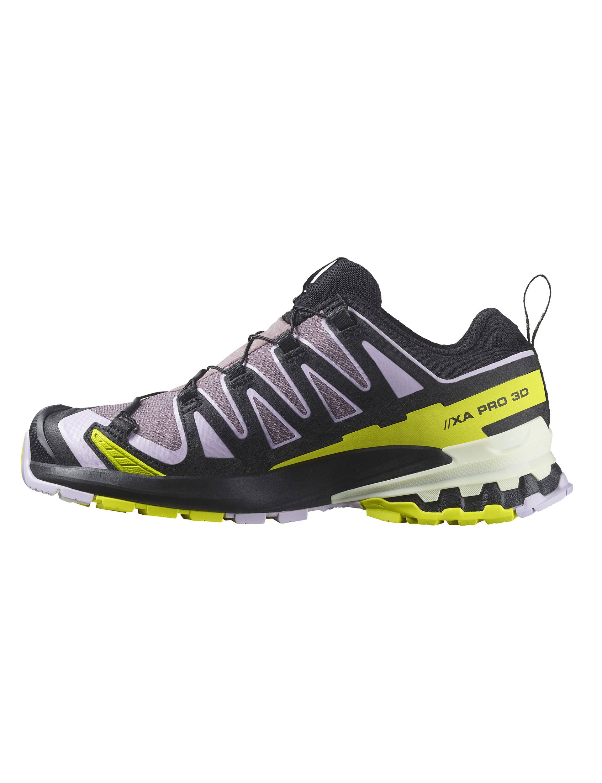 XA Pro 3D V9 Gore-Tex Trail Running Shoes - Moonscape/Orchid Petal/Sulphur Spring Color | Waterproof Hiking & Outdoor Adventure Footwear