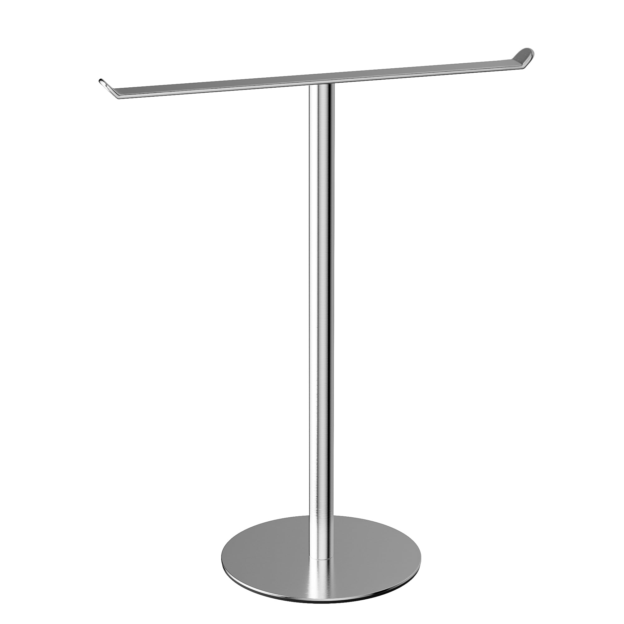 T-Shape Towel Rack - Silver Hand Towel Holder for Bathroom & Kitchen | Space-Saving Organizer for Towels & Headbands | Perfect for Small Bathrooms, Apartments & Vanity Areas