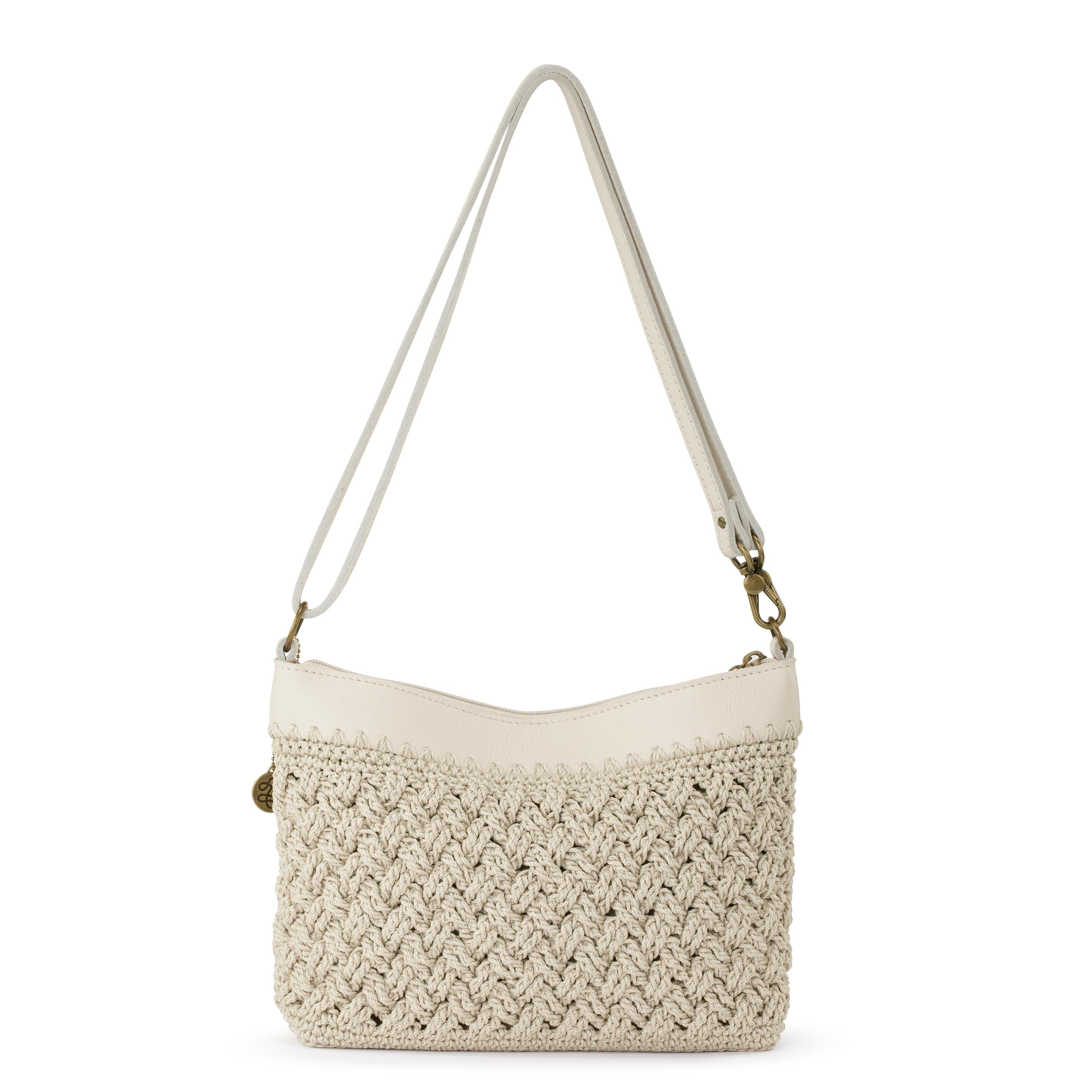 Lumi Crossbody Bag - Hand Crochet Ecru Cozy Weave Shoulder Purse for Women | Boho Chic Fashion Accessory | Perfect for Everyday Use, Shopping & Travel