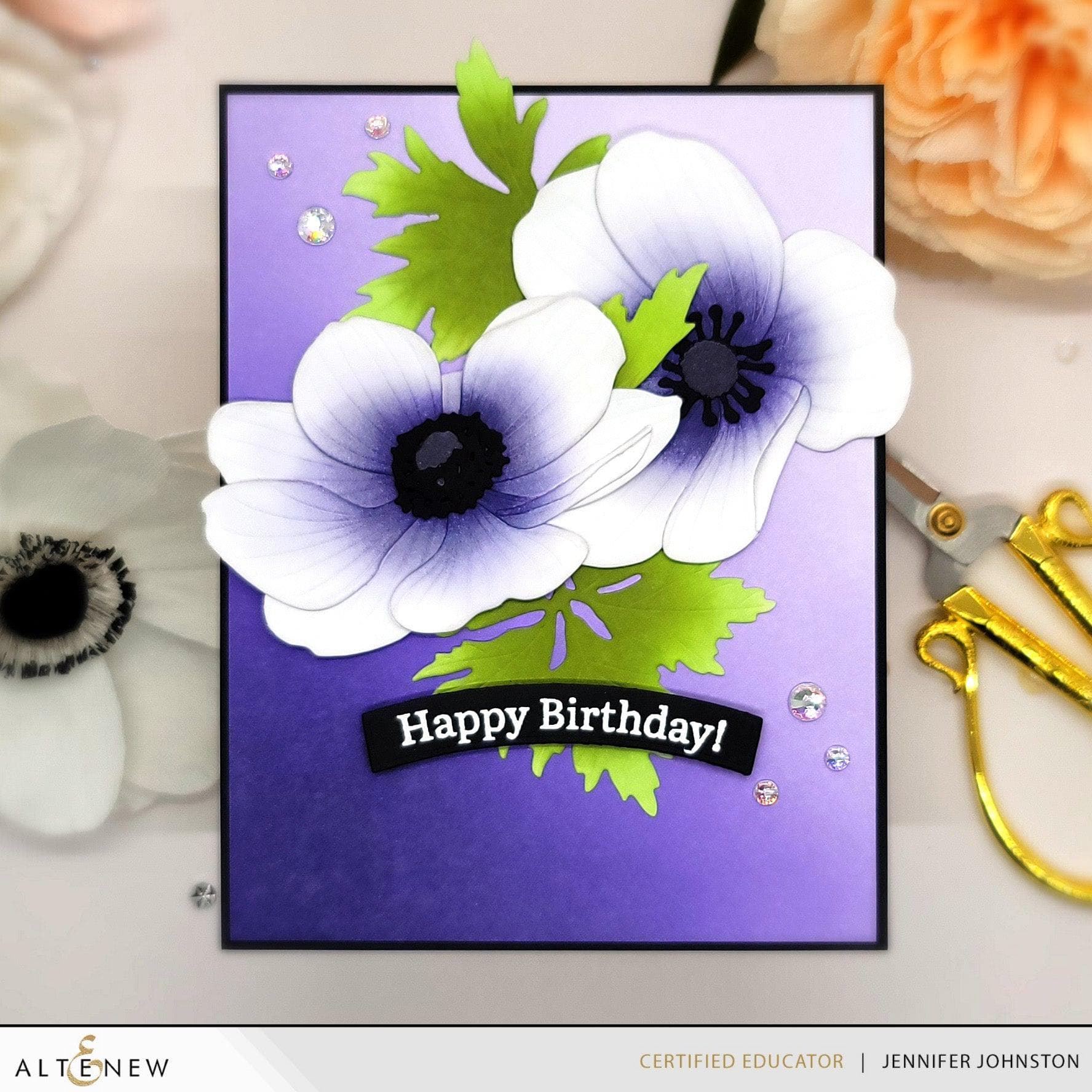 Anemone Blue Poppy Layering Die Set for DIY Paper Flower Crafting - Perfect for Scrapbooking, Card Making, and Home Decor Projects