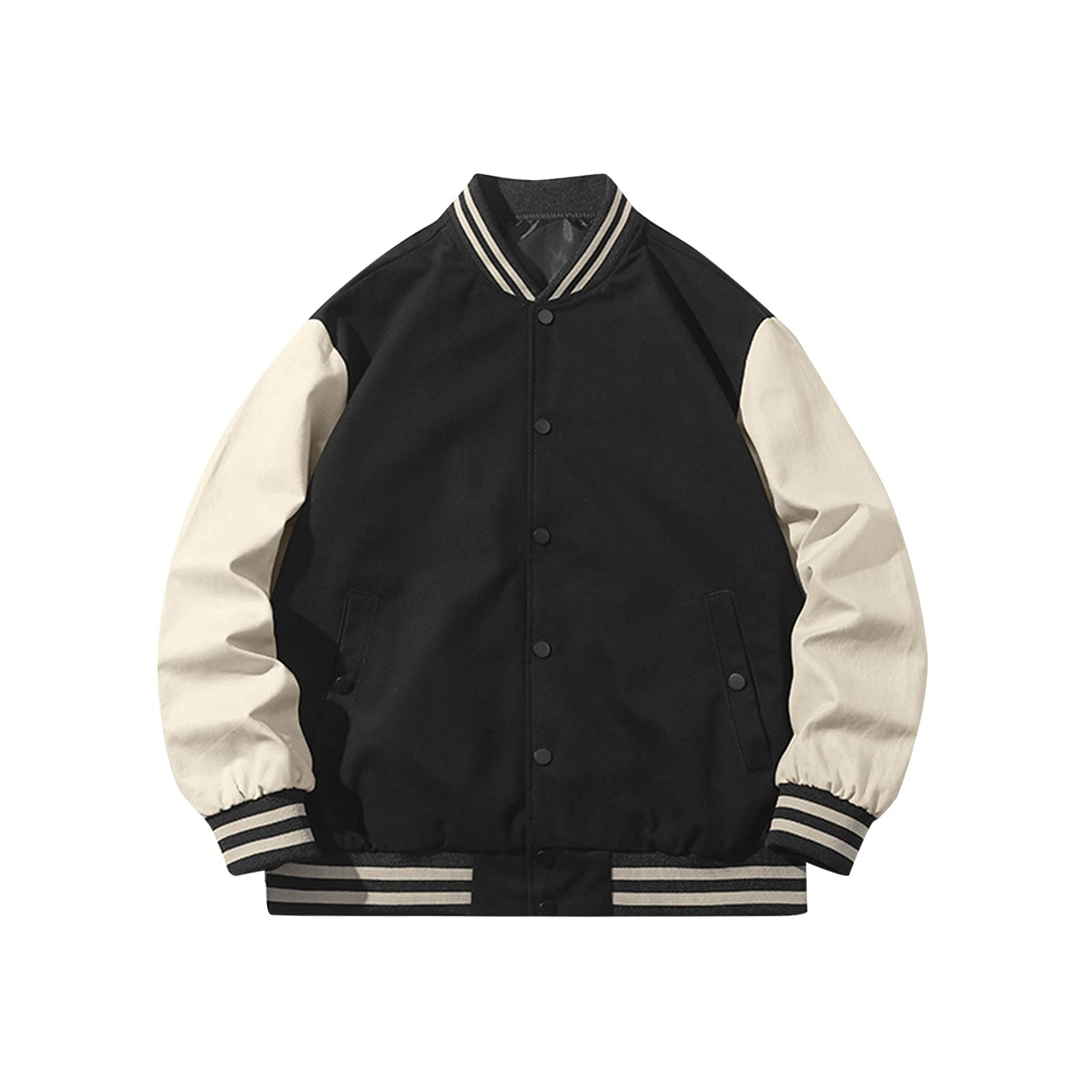 Men's Casual Button-Up Baseball Jacket with Collar & Pockets - Lightweight Flying Jacket for Sports & Outdoor Activities - Perfect for Running, Hiking, and Daily Wear