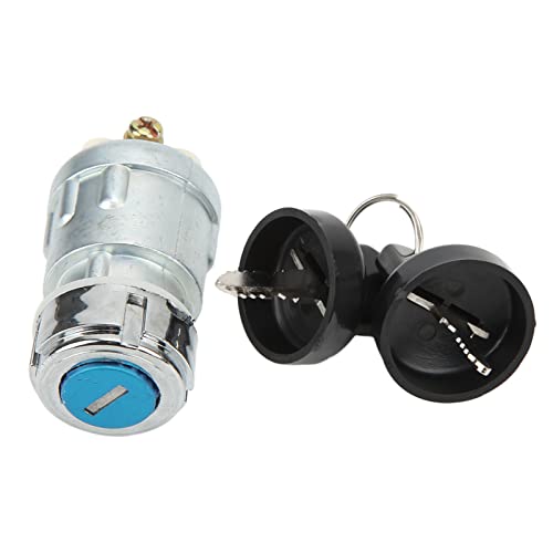Ignition Key Switch with 2 Keys - 3 Position Starter Switch for Kart & Motorcycle (ON/OFF/START) - Durable Ignition Lock Cylinder Replacement - Perfect for Go-Karts, ATVs, Dirt Bikes & Small Engine Vehicles