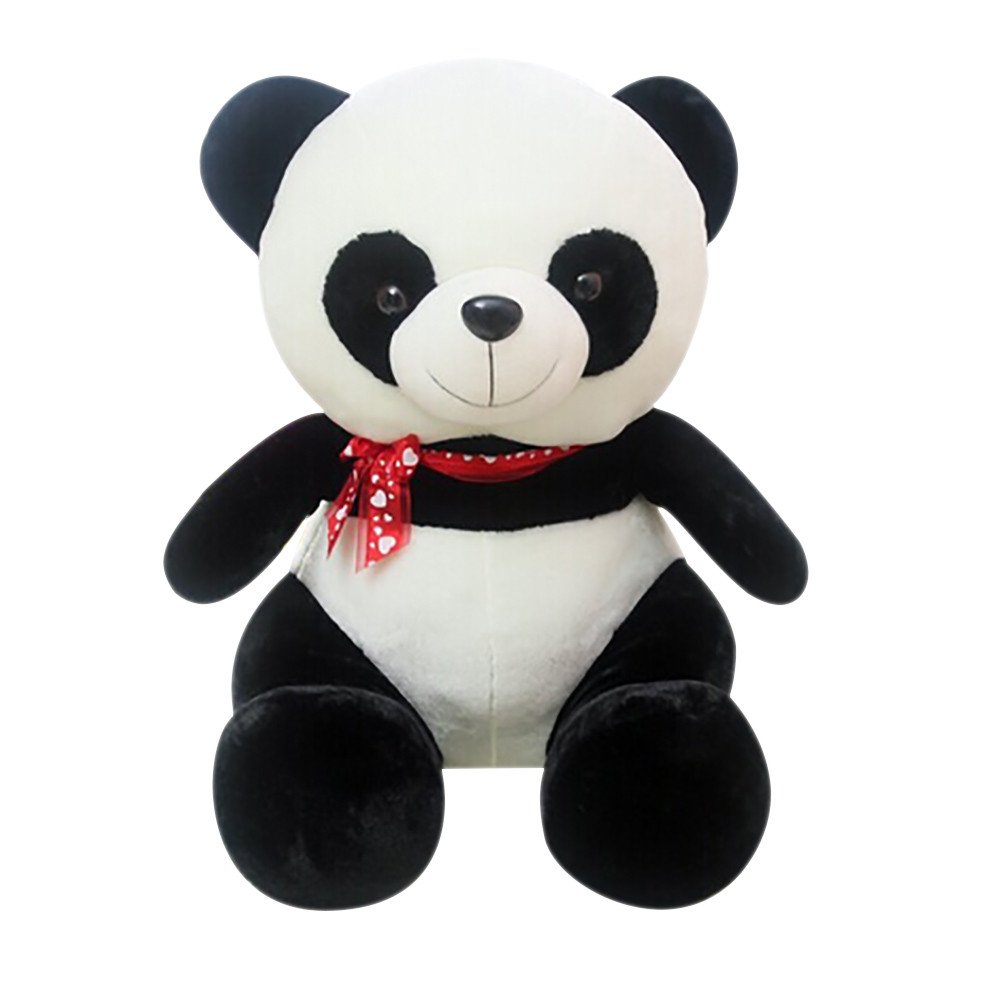 Adorable 20cm Black Panda Stuffed Animal Plush Toy - Soft & Huggable Gift for Kids, Birthday Present, Baby Shower, Nursery Decor, Cuddly Companion for Boys & Girls