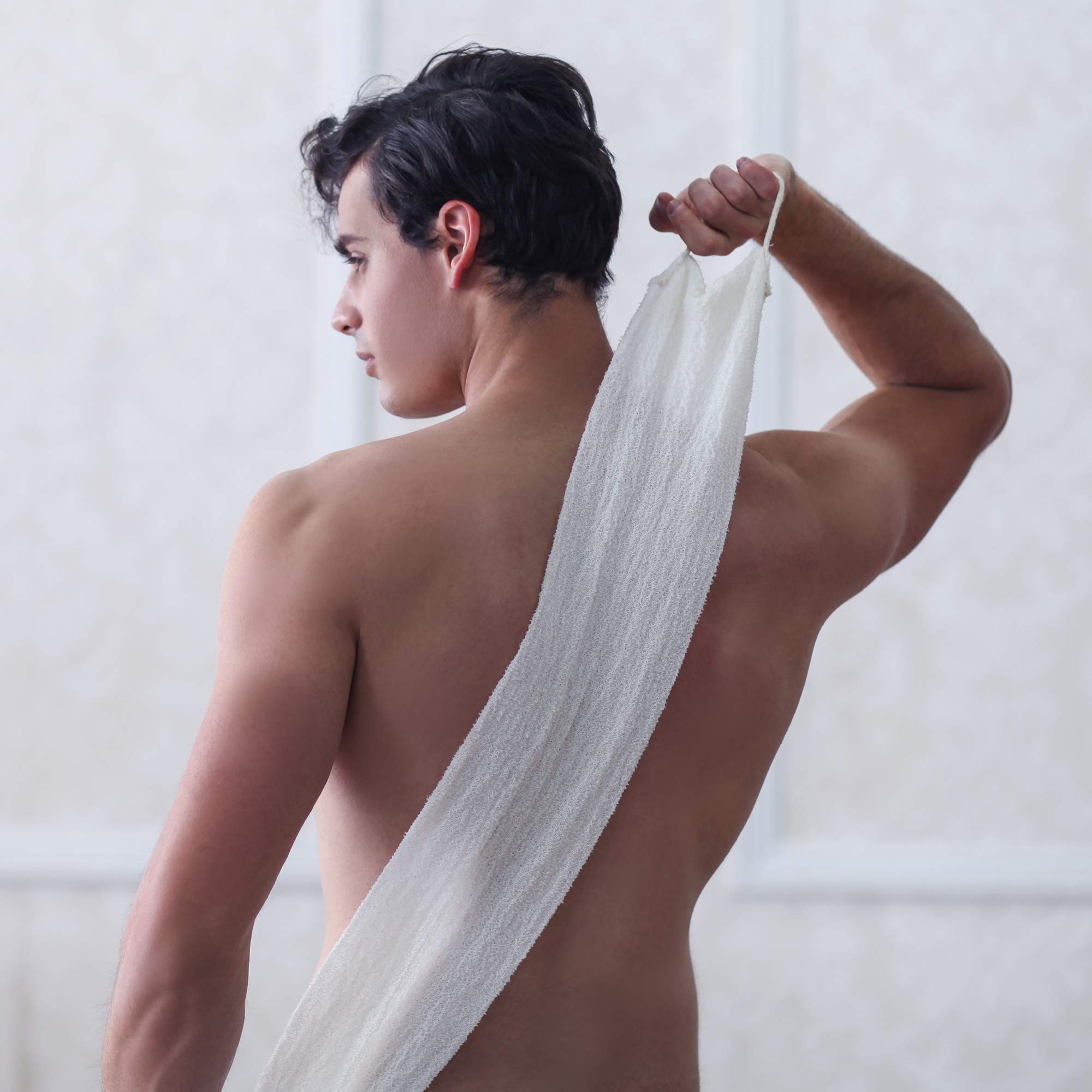 Daily Concepts Stretch Wash Cloth - Expandable Back Scrubber for Shower & Bath - Soft Exfoliating Body Scrub Towel for Deep Cleansing - Perfect for Spa, Travel & Sensitive Skin Care